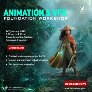A one-day workshop led by Toonz Animation Academy