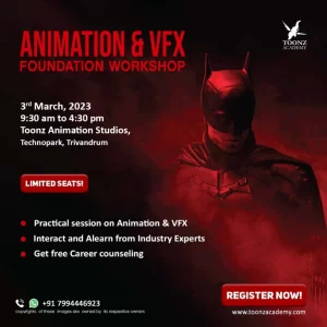 Toonz Academy  hosted a FREE One-Day Workshop on Animation and Visual Effects!